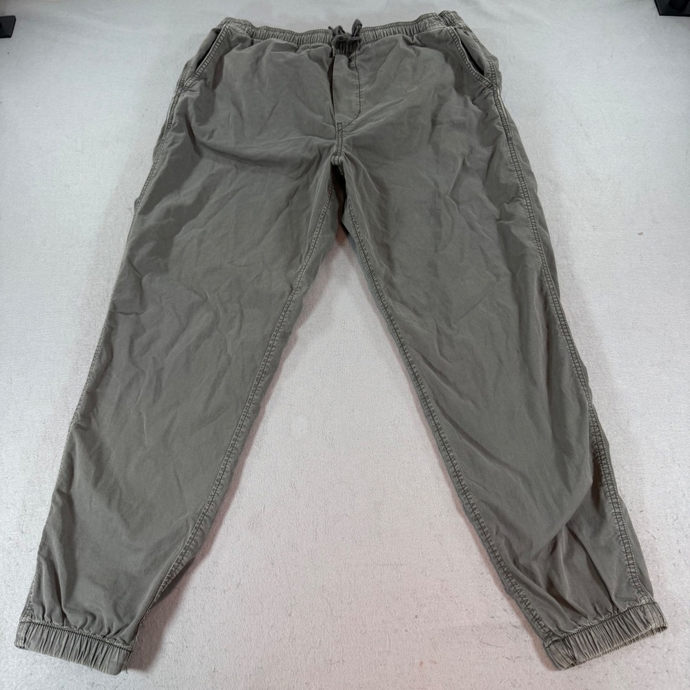 American Eagle Flex Jogger Pants Mens Medium Olive Drawstring Stretch